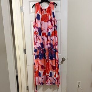 Lane Bryant Floral Maxi Dress - Pink, Red, Blue